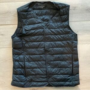 Millet Lightweight Puffer V Neck Sleeveless Outdoor Vest Black Size M(100)‎ NWOT